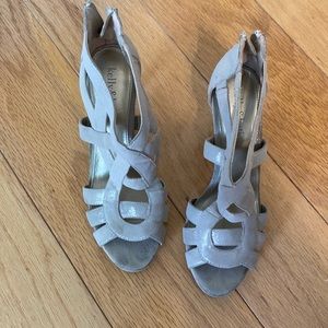 nude shimmer heels